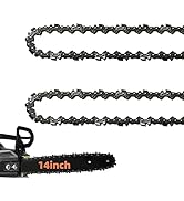 2 Pack 14 Inch Chainsaw Chain 52 Drive Links, 050" Gauge, 3/8" LP pitch, 14-Inch Replacement Chai...