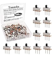 Tnuocke 100PCS 3mm High Knob Vertical Micro Mini Slide Switchs,3 Pin 2 Position 1P2T SPDT Toggle ...