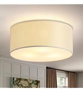 JIWUZHI 3-Light Semi Flush Mount Ceiling Light Fixture,Round Ceiling Light Fixture for Bedroom,12...