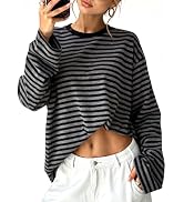 Sampeel Womens Long Sleeve Tops Casual Oversized T Shirts 2026 Y2K Fall Fashion Clothes