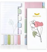 Hommie Sticky Notes Set, Divider Sticky Notes 410 Packs Planner Sticky Note Dividers Tabs with Co...