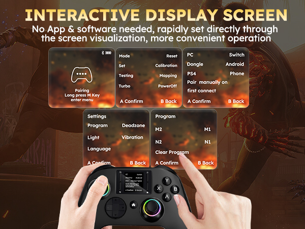 This interactive scree wireless gaming controller No app &amp; software needed