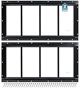 Melkus Shed Window 12"x24" 2 Pack Transom Window Fixed Design with Tempered Glass, Perfect for Sh...