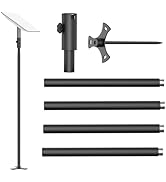 FOVYNA Starlink Gen 2 Pole Mount 5.2 FT Starlink Long Ground Mount Kit with 4 Extension Pipes wit...