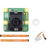 Official RPi AI Camera, 12MP, IMX500 Intelligent Vision Sensor, 78.3° FOV, Based on IMX500 Intell...