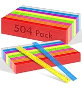 504 Pack Rulers Bulk for Classroom, 12 Inch Ruler for School,Clear Plastic Transparent Assorted C...