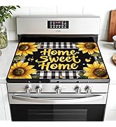 AOHMPT Multi-Design Stove Top Cover for Glass/Electric Stoves - 3-in-1 Heat-Resistant Protector M...