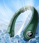 Portable Neck Fan With LED Display, Hands-free 5 Speeds Cooling, Neck Support, Lightweight, Blade...