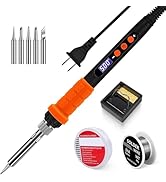 Soldering Iron Kit,90W LED Display Adjustable Temperature Soldering Iron Kit with Automatic Sleep...