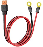 GRZWAYS XT60i to O Ring Terminal Cable, More Than 16A, 5FT 10AWG Extension Cable XT60i Female to ...