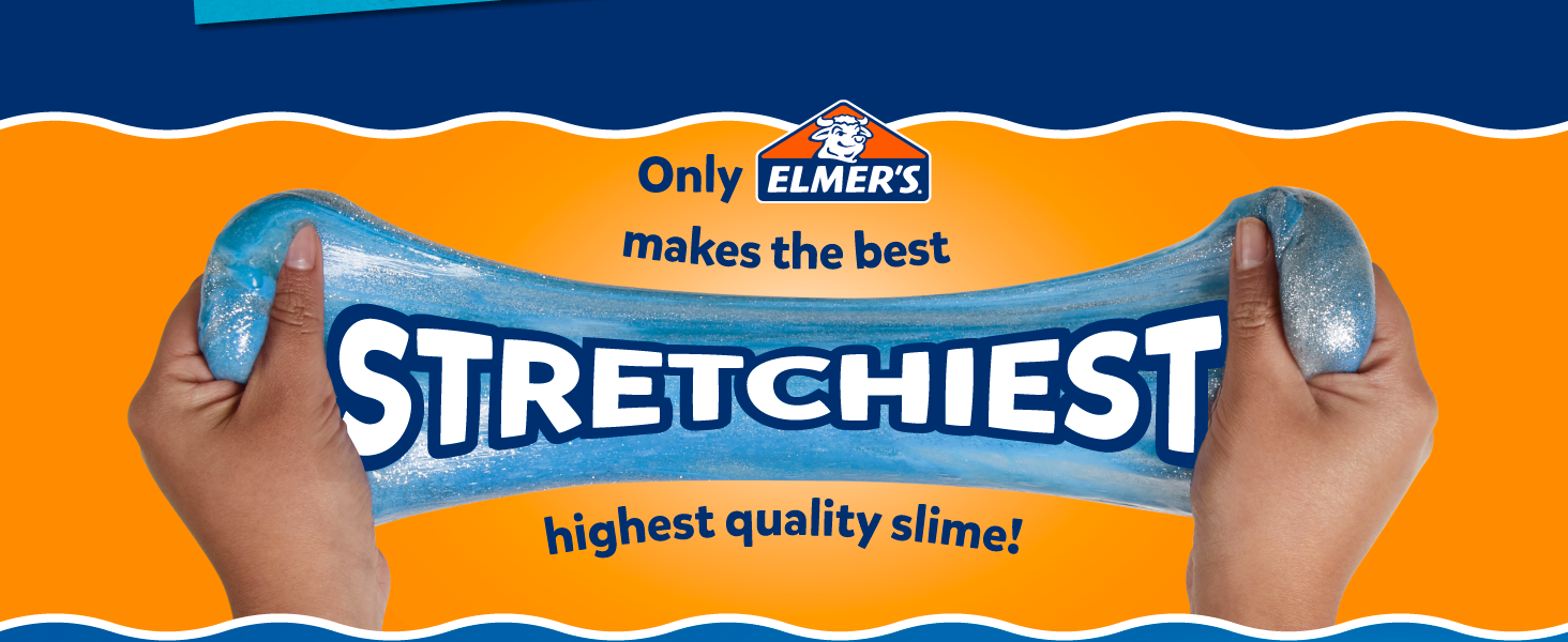 elmers glue stretchy slime best quality orange blue activity summer fun kids class student supplies