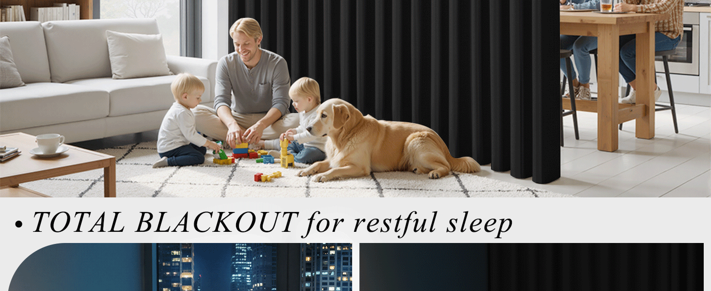 total blackout full blackout curtains for bedroom