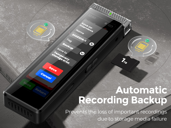 digital recorder backup automatically