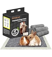 GINIDEAR Guinea Pig Bedding, Disposable Guinea Pig Cage Liners, Charcoal Odor Controlling Absorbe...