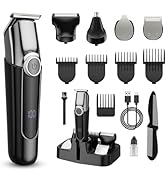 SilkGlow Beard Trimmer for Men, 5 in 1 Electric Razor for Men, Cordless Hair Clippers, Waterproof...