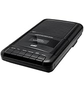 Coby CVR22 Portable Cassette Player and Tape Cassette Recorder with Built-in Microphone, Built-in...