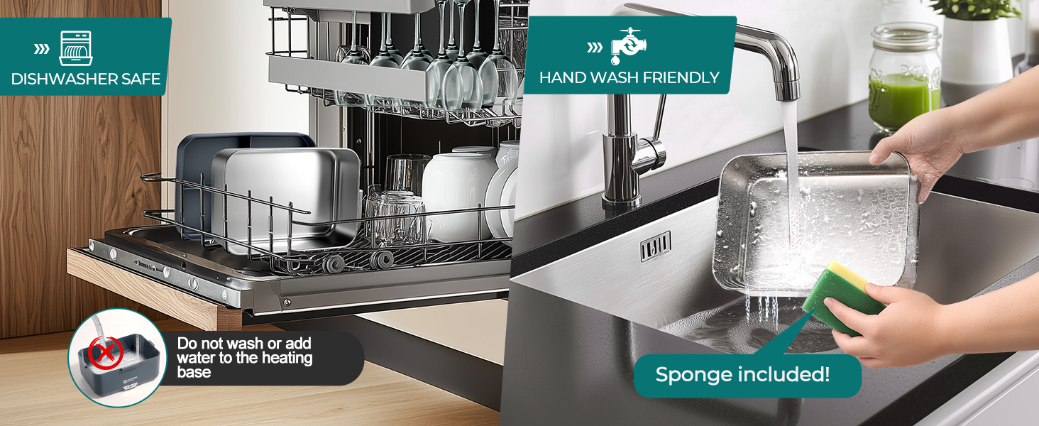 Dishwasher safe accessories. Comes with 1 free sponge.