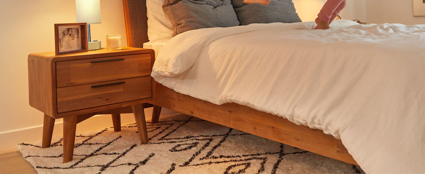 Bedside Lamp Touch Control Table Lamp with USB A+C Charging Ports 3-Way Dimmable Nightstand Lamp