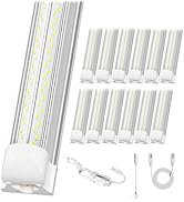 ELEKICO 12 Pack Super Bright 100w 8ft Led Shop Light, 15000lm 5000k V Shape 8' Led Shop Lights 8f...