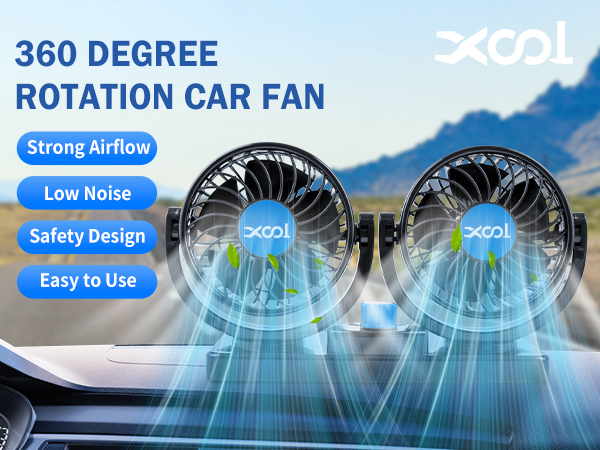 Dual Head Car Fan