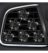 6 Pcs Black Daisy Air Vent Clips, Cute Flower Car Air Fresheners Vents Clips Diamond Vent Clip Ca...