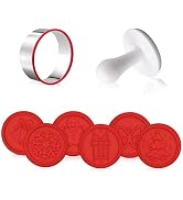 Christmas Cookie Stamps Silicone Cookie Stamps Cookie Cutter Biscuit for DIY Christmas and Daily ...