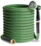 Torioweg Garden Hose 50 FT-Triple-layer pipe, Heavy Duty Water Hose with solid Aluminum Fittings,...