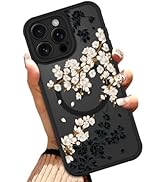 OOK Case for iPhone 15 Pro 6.1 Inch (Compatible with MagSafe) Floral Flowers Design Translucent P...