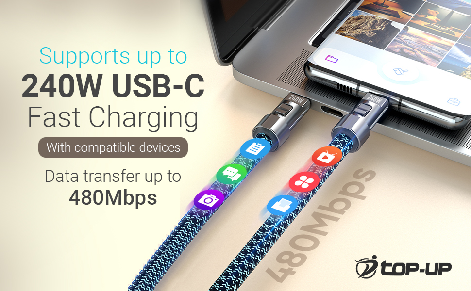 240W Fast Charging plus Data Transfer