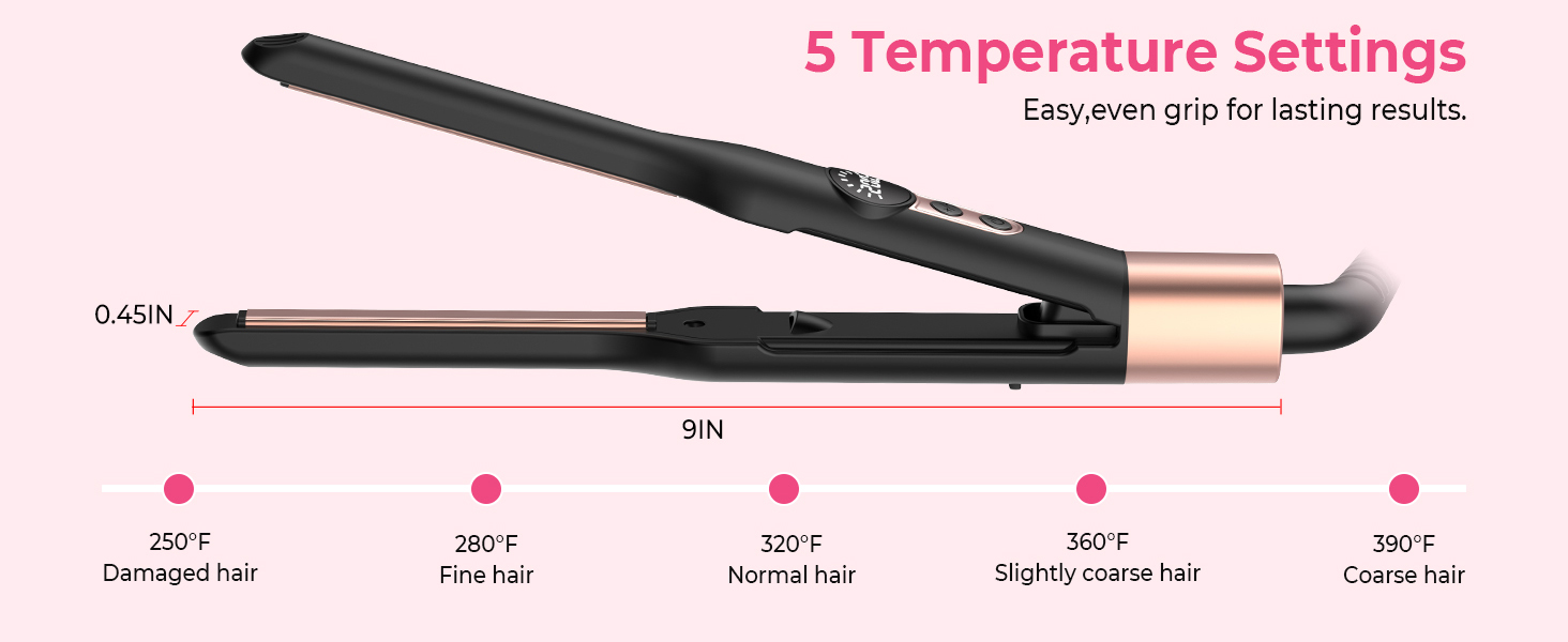 5 temperature settings easy to use