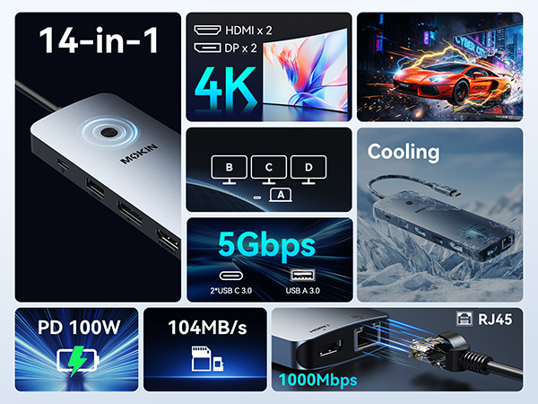 usb c docking station dual monitor