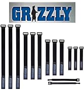 Officewerks Reusable Fastening Cable Straps and Ties, Variety Sizes (8"-12"-15"-20") Assorted 12 ...