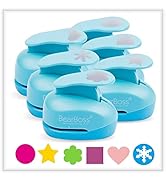 6 Craft Hole Punch Shapes 1 Inch Paper Punches for Crafting Handmade Scrapbooking Punches Mix Sha...