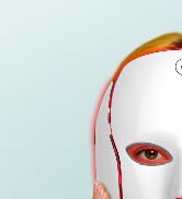 Red Light Therapy Mask for Face and Neck, Cordless Rechargeable Face Mask with Built-in Battery, ...