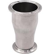 DERNORD Sanitary Fitting Reducer Fitting SUS304 Tri Clamp Ferrule Style 2" Tube OD to 1-1/2" Tube OD