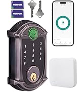 MENDOCK Keyless-Entry Deadbolt Smart Lock Waterproof IP56 Digital Exterior Locks for Front Door,W...