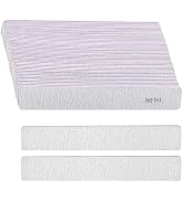 21 Pcs Nail File 80/80 Grit Nail Files,Gray Double Sided Emery Boards,Professional Nail Files for...