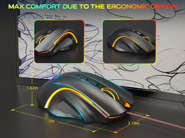 wired gaming mouse
