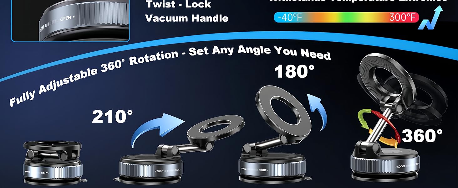 360° Nano Gel Vacuum Magnetic Phone Holder