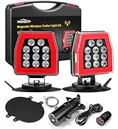 Partsam Wireless Trailer Lights Kit - Magnetic Tow Light with Strobe Lights Reverse Stop Turn Tai...