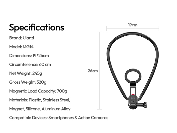 neck phone holder for recording