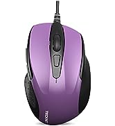 TECKNET USB Wired Mouse, 6-Button Corded Mouse with 2 Adjustable DPI, Optical Computer Mouse with...
