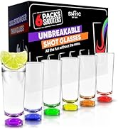 SWOOC - Unbreakable Tall Shot Glasses Set of 6 (2oz) - 250x Stronger Than Glass, 25x Stronger Tha...