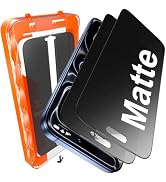 UniqueMe for iPhone 17 Pro Matte Privacy Screen Protector - 6.3 inch 2 PACK 9H+ Tempered Glass Ma...