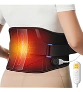Comfytemp Heating Pad for Back Pain Relief, FSA Eligible Electric Heat Pad with Lumbar Support Br...