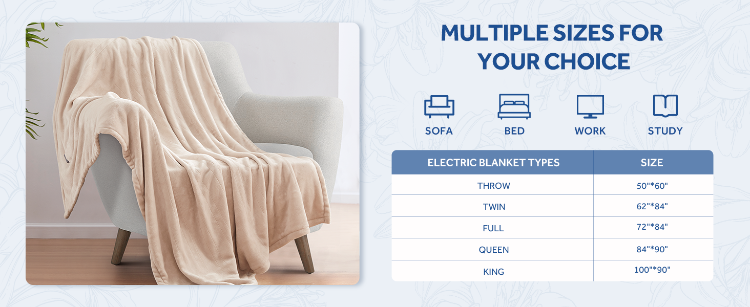 electric blanket throw