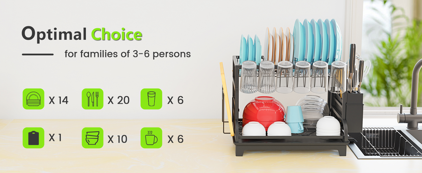 two tier dish drying rack