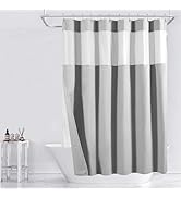 Yimobra Waffle Shower Curtain Sets with Liner, Heavyweight Fabric with 12 Hooks, Water-Repellent,...
