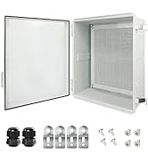 LeMotech Electrical Box, IP67 Waterproof Hinged Cover Stainless Steel Latch Junction Box, ABS Pla...