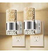 L LOHAS LED Night Light, Dimmable Night Lights Plug into Wall | 2 Pack Acrylic Nightlights, 0-100...